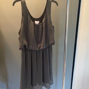 Black and white polka dot dress. Size Large.